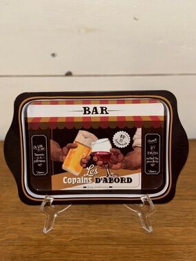 NATIVES SMALL BAR TRAY Les Copains D’Abord Metal Serving Tray
